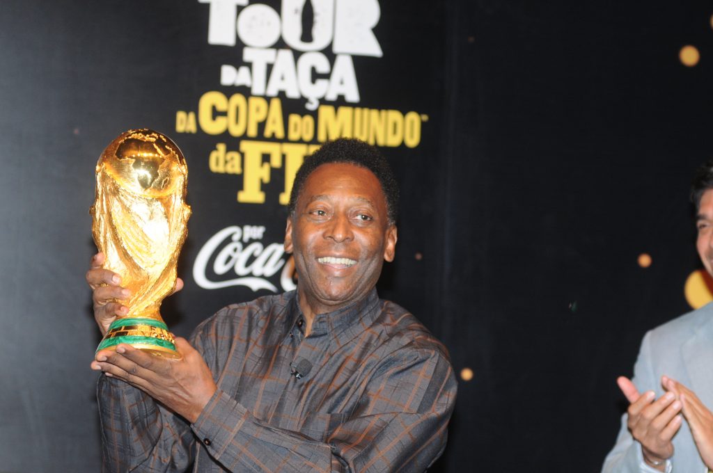 Rio de Janeiro - Brazil May 25, 2014, the world's greatest footballer Pelé, speaks to the press about the importance of winning the World Cup Cup